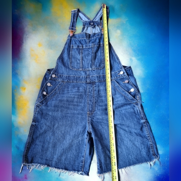 Gap Ladies Denim Short Overalls - Picture 5 of 9